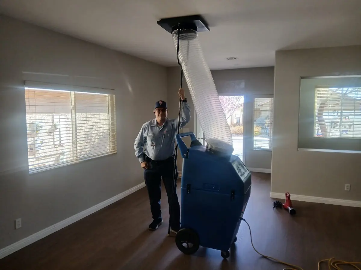 Professional Dryer Vent Cleaning work inside a Michigan City home